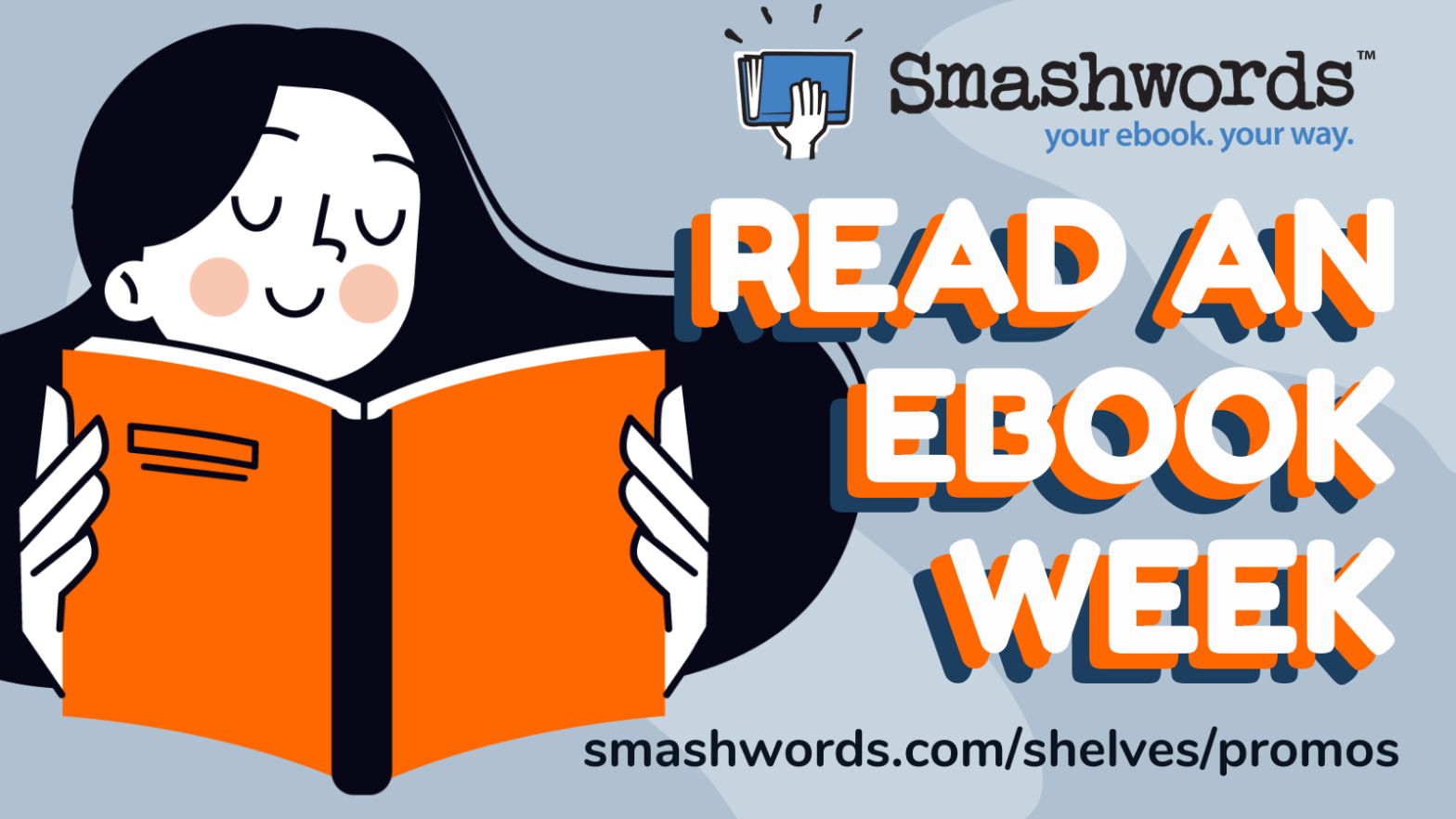 Promotional graphic for Smashwords Read An Ebook Week
